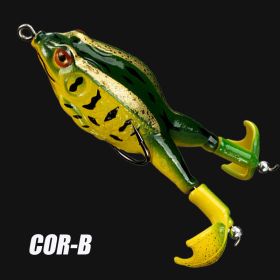 1pc Fishing Lures; Soft Frog Artificial Bait With Rotating Legs; Cool Fishing Hooks (Color: B)